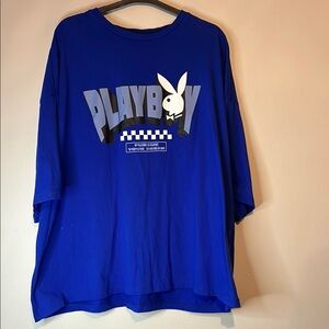 Blue Playboy Graphic T-Shirt